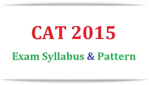CAT 2015 Exam Syllabsu and Pattern