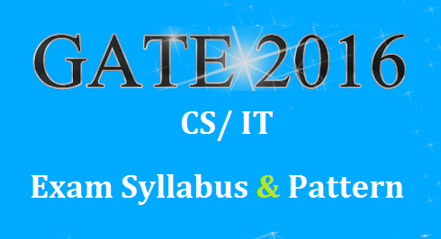 GATE 2016 CS IT Exam Syllabus