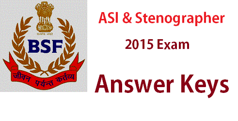 BSF ASI Answer Key 2015