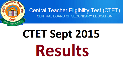 CTET Sep 2015 Result