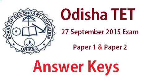 Odisha TET Answer Key 2015