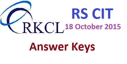 RKCL RSCIT Answer Key 2015