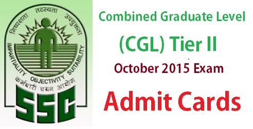 SSC CGL Tier 2 Admit Card 2015