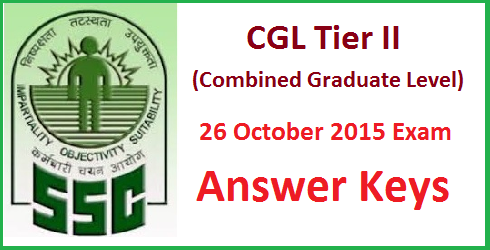 SSC CGL Tier 2 Answer Key 2015