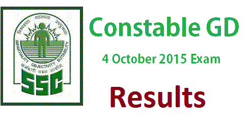 SSC Constable GD Result 2015