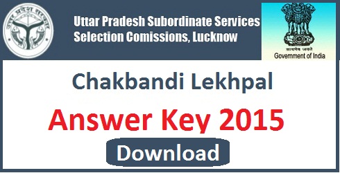 UPSSSC Chakbandi Lekhpal Answer key 2015