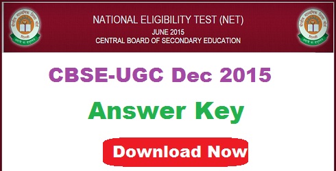 CBSE UGC NET Dec 2015 Answer Key
