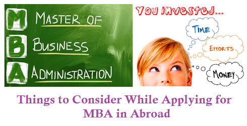 Applying for MBA in Abroad