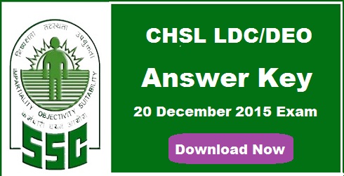 SSC CHSL Answer Key 2015