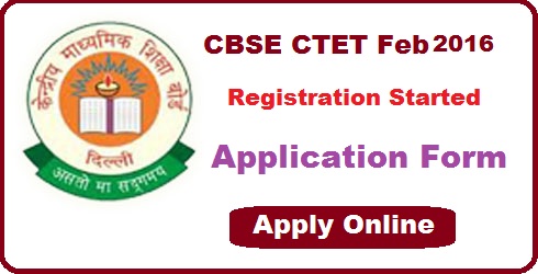 CBSE CTET Feb 2016 Application form