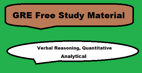 GRE Free Study Material