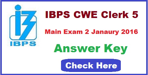 IBPS Clerk Main Answer Key 2015