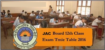 Jharkhand Board 12th Date Sheet 2016