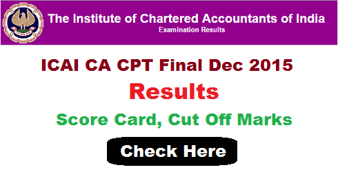 ICAI CA CPT Result 2015