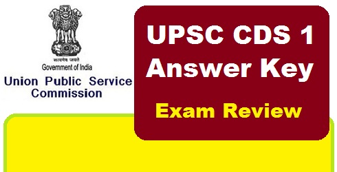 UPSC CDS 1 Answer Key 2016