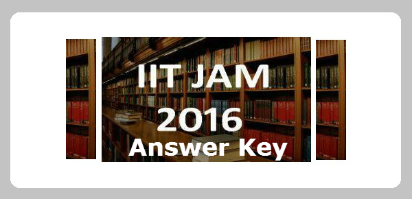 IIT JAM 2016 Answer Key