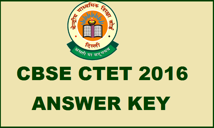 CTET 2016 Answer Key