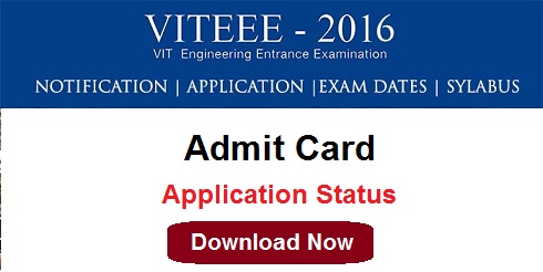 VITEEE 2016 Admit Card, Exam Dates, Exam Schedule Released | vit.ac.in