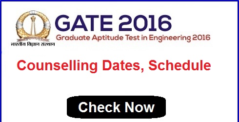 GATE 2016 Counselling
