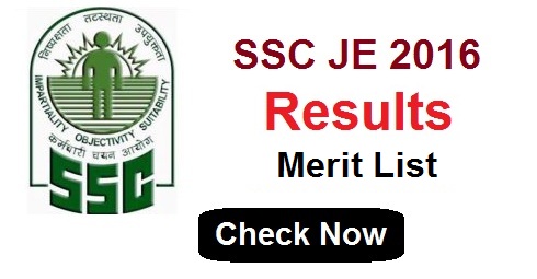 SSC JE Result 2016