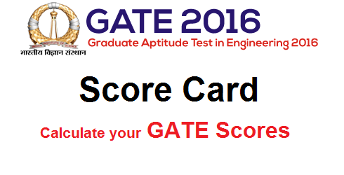 GATE 2016 Score Card