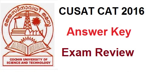 cusat cat 2016 answer key