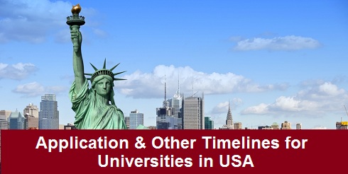 Application & Other Timelines for Universities in the USA