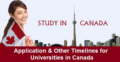 Application & Other Timelines for Universities in Canada