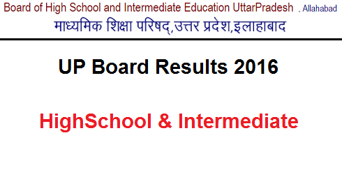 UP Board Result 2016
