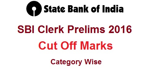 SBI Clerk Cut Off Marks 2016