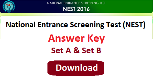 NISER Nest 2016 Answer Key