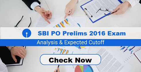 SBI PO Cut Off Marks 2016 for Prelims