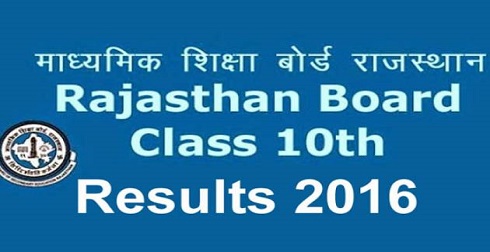 Rajasthan Board Class 10th Result 2016