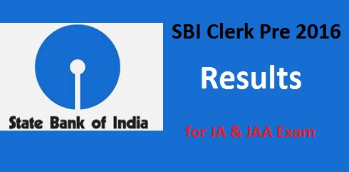 SBI Clerk Result 2016