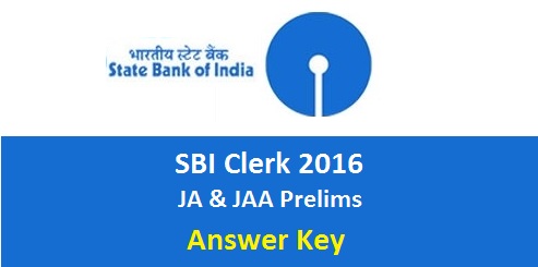 SBI Clerk Prelims Answer Key 2016