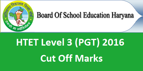 HTET Cut Off Marks 2016 for Level 3