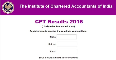 ICAI CA CPT Result 2016
