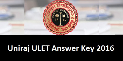 Uniraj ULET Answer Key 2016