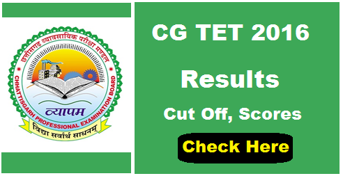 Chhattisgarh CG TET Result 2016