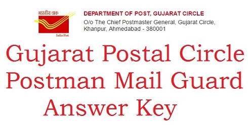 Gujarat Postal Circle Answer Key 2016