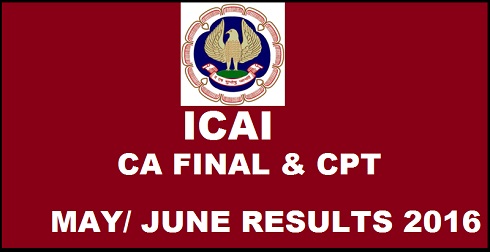 ICAI CA CPT Final Result 2016