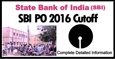 SBI PO Main Cut off Marks 2016