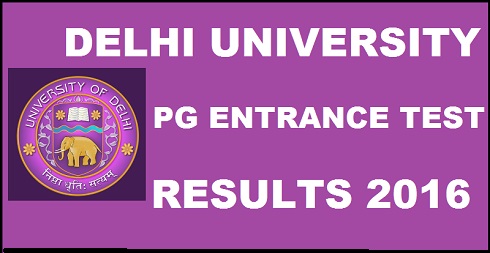 DU PG Results 2016