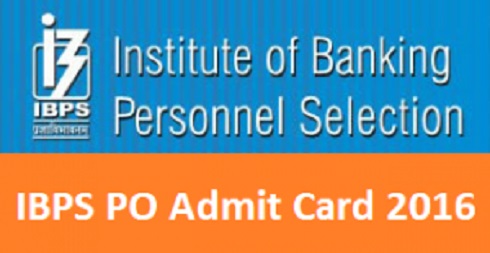 IBPS PO Admit Card 2016