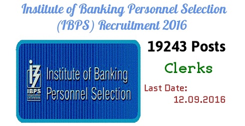 IBPS CWE Clerk VI Recruitment 2016