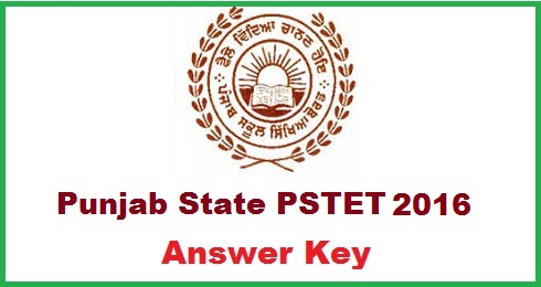 PSTET Answer Key 2016