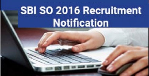 SBI SO Application Form 2016