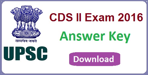 UPSC CDS 2 Answer Key 2016